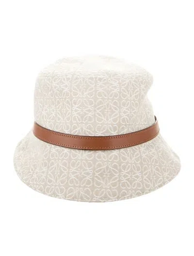 Pre-owned Loewe Bucket Hat Size 59 In Neutral
