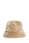 Loewe Woman Beige Hats In Beige
