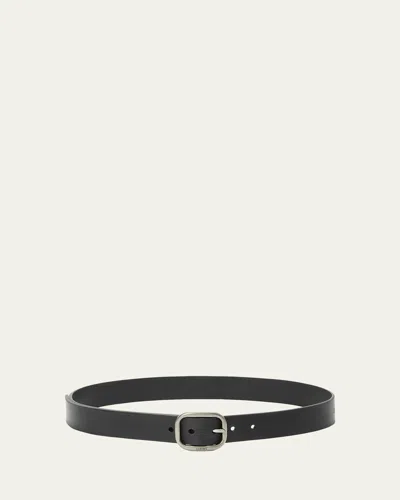 Loewe Buckle Calf Leather Belt In Black