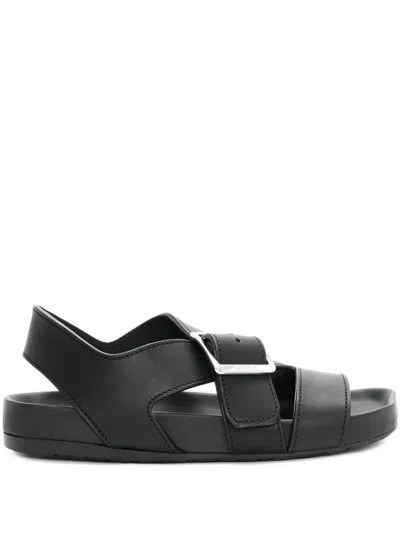 Loewe Buckle-strap Flat Sandals In Black