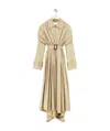 Loewe Buckle Trench Coat In Nude