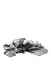 Loewe Grey Wool Polyamide Scarf In Gold
