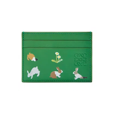Pre-owned Loewe Bunnies Plain Cardholder 'tropical Green' | Women's Size Onesize