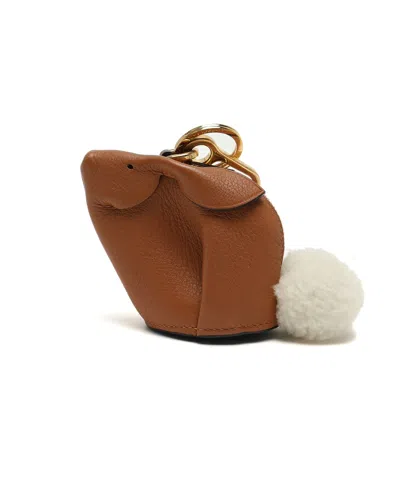 Pre-owned Loewe Bunny Bag Charm In Brown