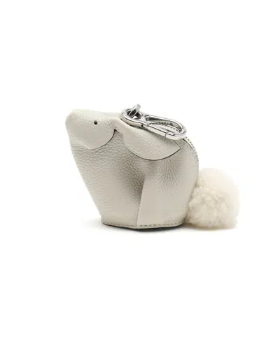 Pre-owned Loewe Bunny Bag Charm In White