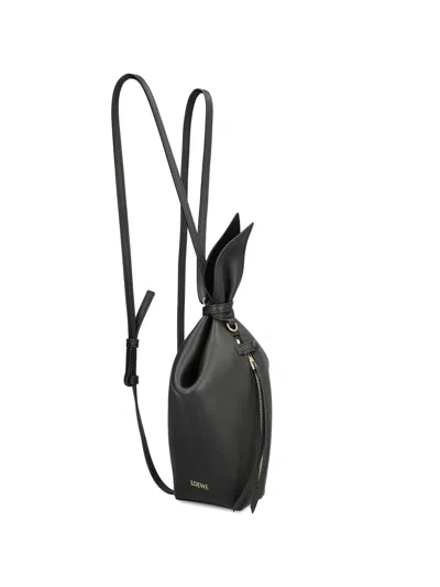 Loewe Bunny Leather Backpack In Black