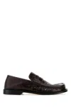 Loewe Campo Leather Loafers With Glossy Textured Finish