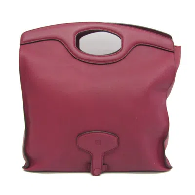 Pre-owned Loewe Burgundy Leather Clutch Bag ()