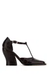 Loewe Burgundy Leather Heels In Brown