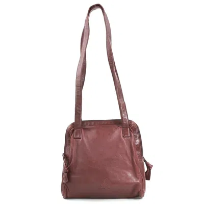 Pre-owned Loewe Burgundy Leather Shoulder Bag ()