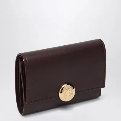 Loewe Burgundy Pebble Small Wallet