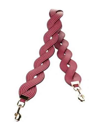 Pre-owned Loewe Burgundy Woven Bag Strap