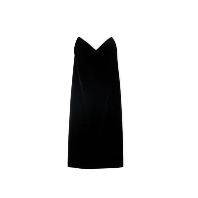 Loewe Woman Midi Dress Black Size 6 Cotton, Elastane