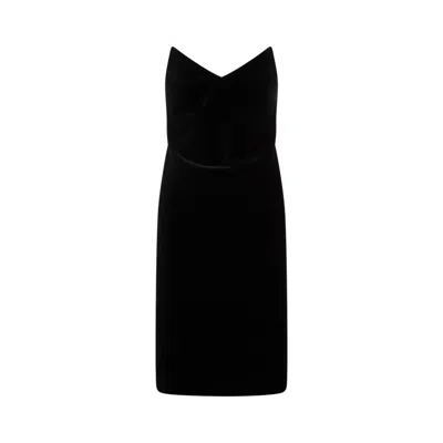 Loewe Bustier Black Cotton Midi Dress