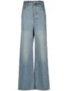 Loewe High Waist Denim Jeans With Wide Leg In Blue