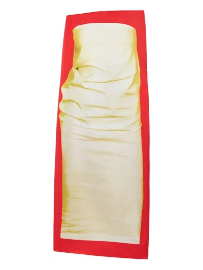 Loewe Bustier Print Dress In Multi