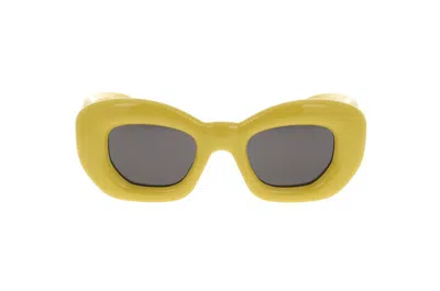 Loewe Butterfly Frame Sunglasses In Yellow