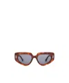 Loewe Small Acetate Butterfly Screen Sunglasses In Multicolor