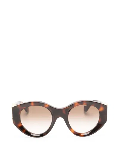 Loewe Butterfly Maxi Sunglasses In Brown