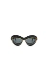 Loewe Double Frame Lw 40119i 01a Cat Eye Sunglasses In Black