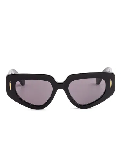 Loewe Butterfly Sunglasses In Black
