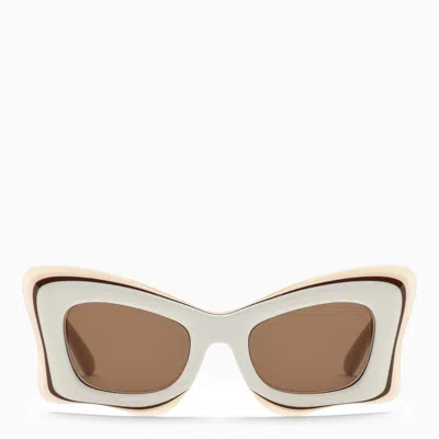 Loewe Butterfly White/beige Acetate Sunglasses