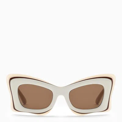 Loewe Butterfly White/beige Acetate Sunglasses