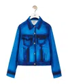 Loewe Button Denim Jacket In Blue