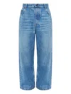 Loewe Men Denim Wide-leg Jeans In Blue