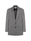 Loewe Wool Blend Jacket In Gray