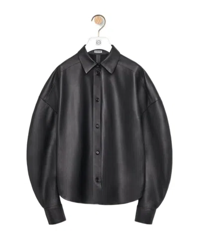 Loewe Button Lapel Shirt In Black