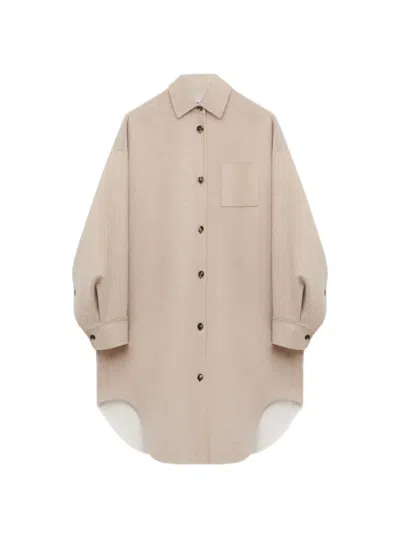 Loewe Button Pocket Coat In Neutral