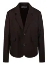 Loewe Button-up Blazer In Brown