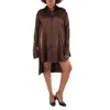 Loewe Deconstructed Silk Shirtdress In Brown