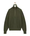 Loewe Zip-up Sweater In Green