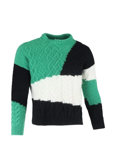 Pre-owned Loewe Cable-knit Sweater In Black