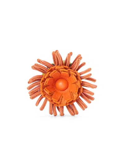Loewe Cactus Stud Flower In Classic Calfskin
