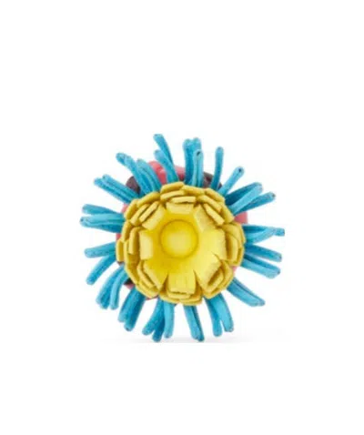 Loewe Cactus Stud Flower In Classic Calfskin In Gold