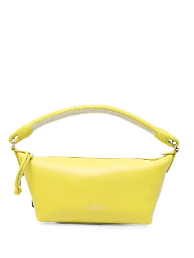 Loewe Cala Leather Pouch In Yellow