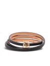 Loewe Calf Leather Anagram Bracelet In Multi