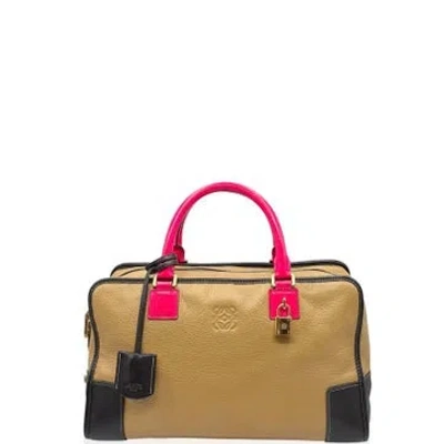 Pre-owned Loewe Calfskin Amazona 36 In Neutrals
