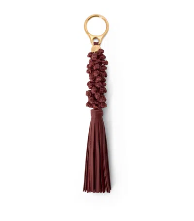 Loewe Calfskin Braided Knot Charm In Brown
