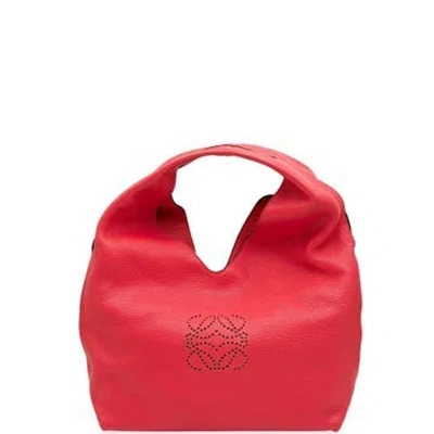 Pre-owned Loewe Calfskin Dunas In Red