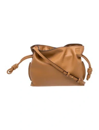 Pre-owned Loewe Calfskin Flamenco Mini In Brown
