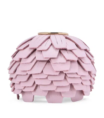 Loewe Calfskin Flower Personalisation Charm In Pink