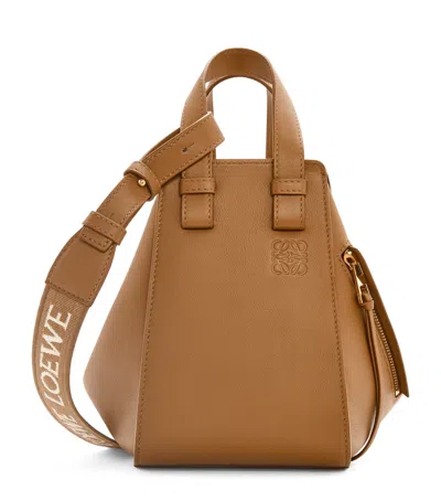 Loewe Calfskin Hammock Shoulder Bag In Brown