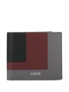 Loewe Calfskin Leather Panelled Bi-fold Wallet In Multi