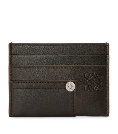 Loewe Calfskin Panta Card Holder In Brown