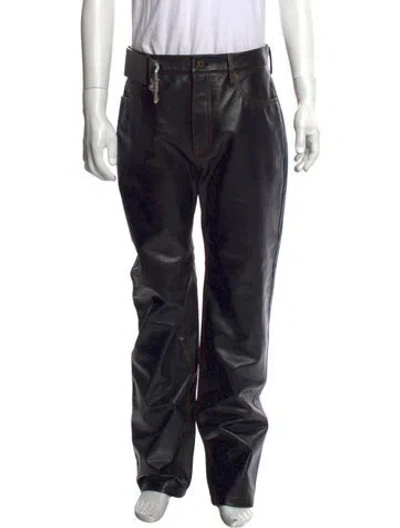 Pre-owned Loewe Calfskin Pants In Black