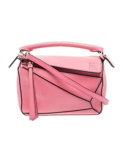 Pre-owned Loewe Calfskin Puzzle Small In Pink